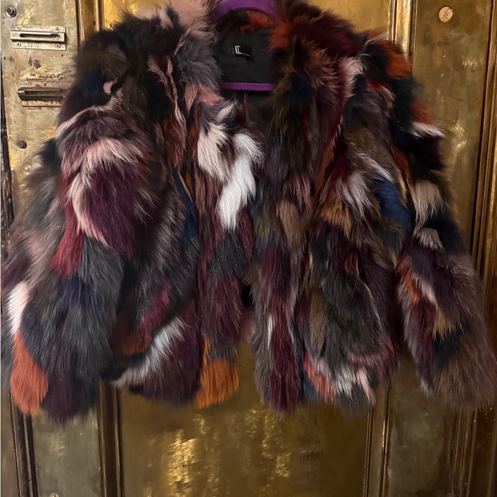 Chic Multicolor Faux Fur Teddy Jacket